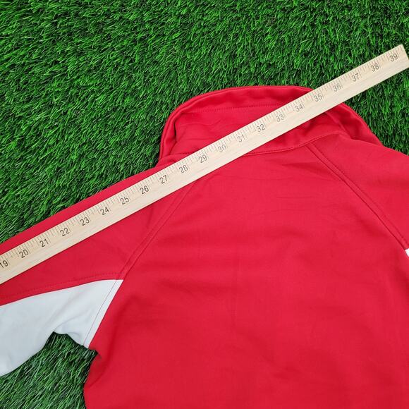 Ohio-State OSU Track Jacket Womens Medium 18x23 Red White Colorblock Raglan - Picture 4 of 10